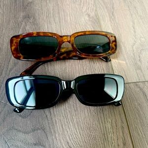 Set of 2 sunglasses- black and tortoiseshell
